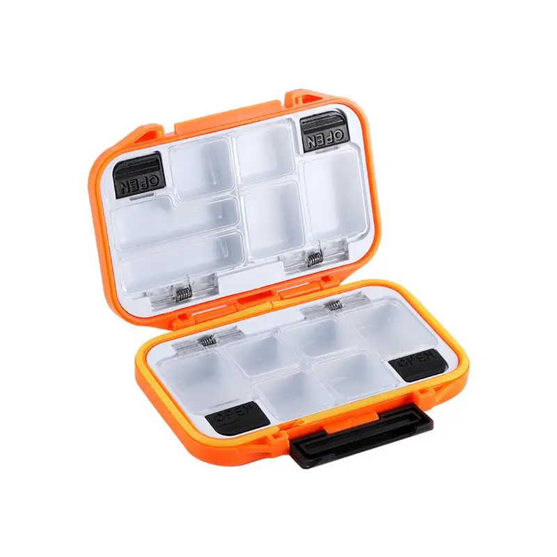 

Waterproof 14 Grid Fishing Tackle Box Double-Sided Bait Lure Storage Box Fish Hook Hook Up Storage Box Fly Fishing Accessories