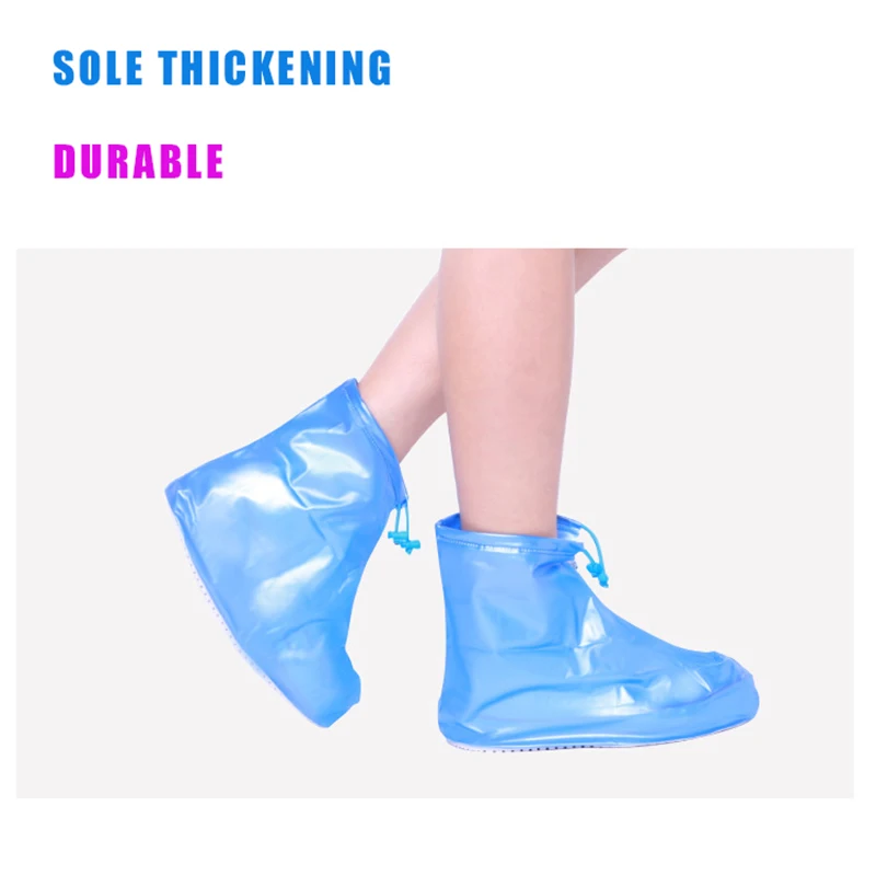 1 пара многоразовых нескользящих дождевых чехлов водонепроницаемая обувь