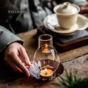 WIZAMONY Ретро ветровой подсвечник дзен минималистский свечи скандинавский ужин la zhu zhao стеклянный чайный набор украшение чайные аксессуары