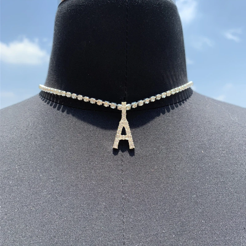 Горячая Распродажа 26 букв ожерелье женское серебряное дикое праздничное подарок