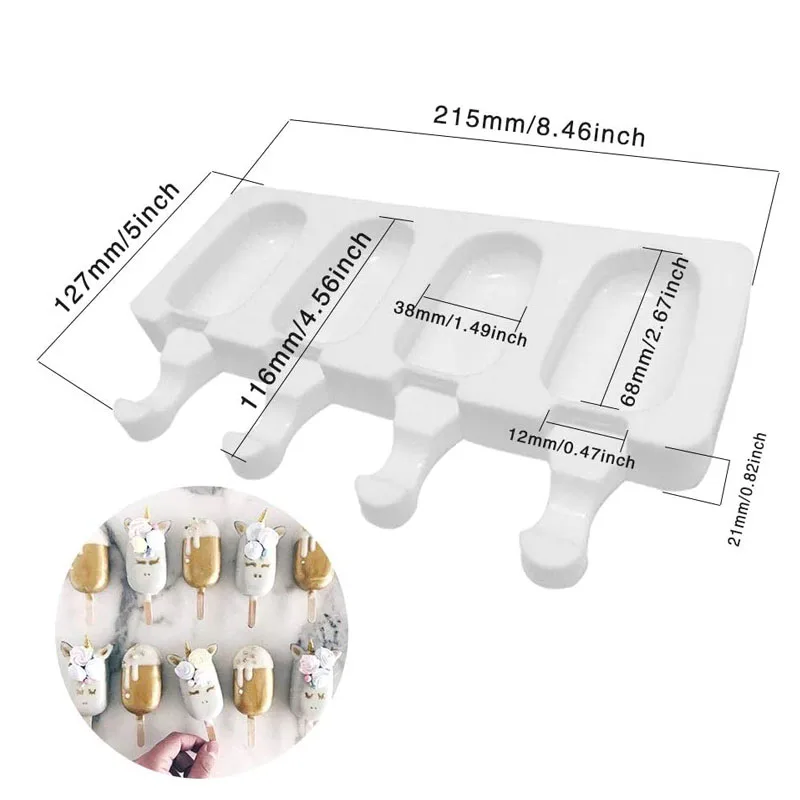 4 ячейки большой размер силиконовая форма для мороженого лоток льда бочонок Diy