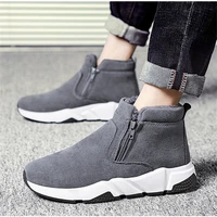 winter new plush thick warm high waist cotton shoes snow boots warm mens high top casual sports middle aged mens shoes