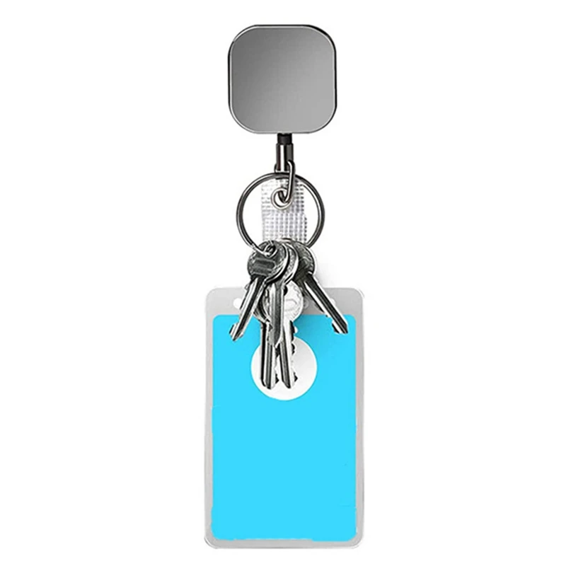 

1 Pcs Square Retractable Nurse Badge Reel Clip Badge Holder Students Id Card Holder