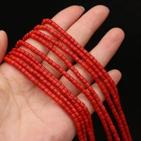 3mm natural irregular square stone red coral beads punch loose spacer beads for jewelry making diy necklace bracelet accessories