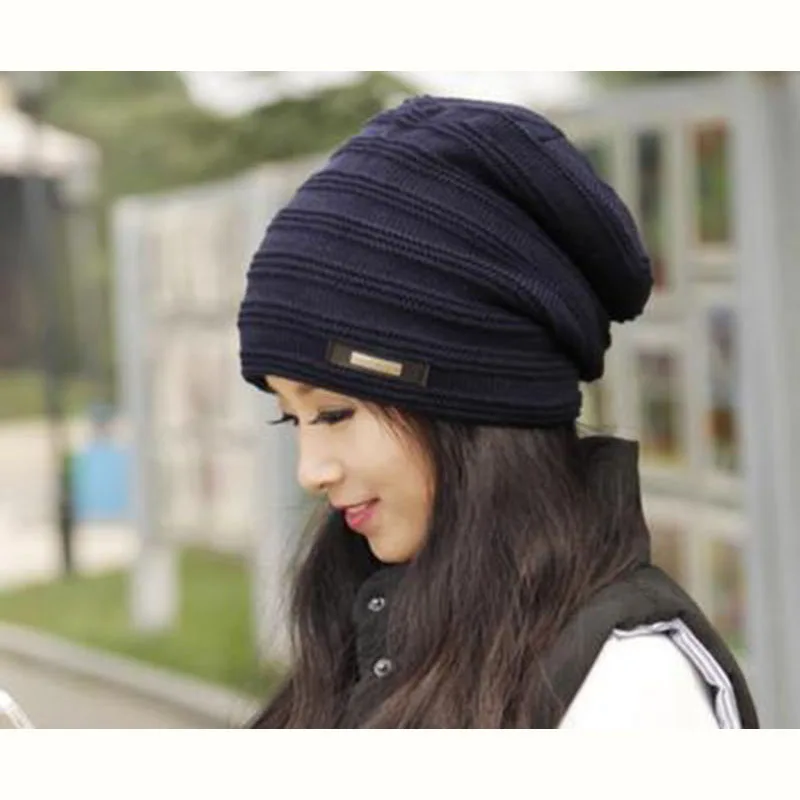 Вязаная Шерстяная Шапочка толстые теплые вязаные шапочки для взрослых унисекс