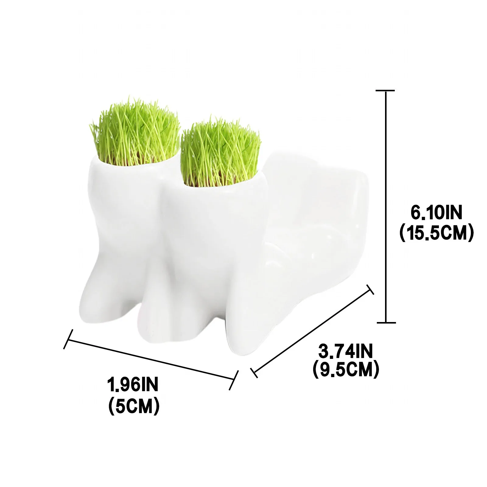 Мини бонсай головка волос Белый Керамика завод сад кукла на дерево горшок с