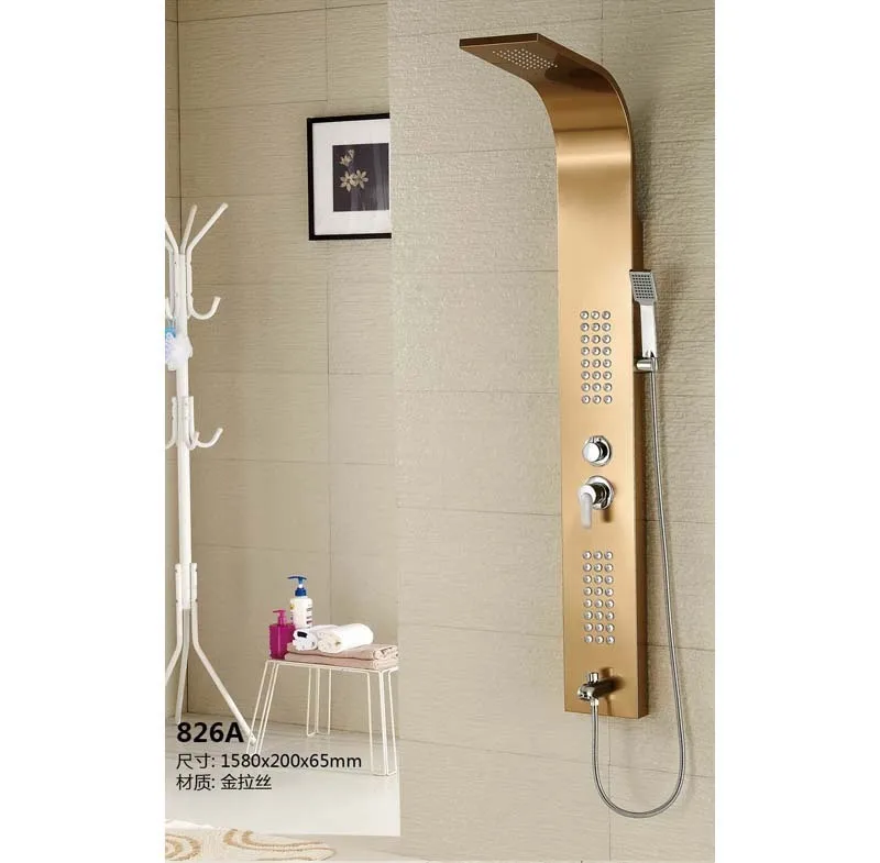 Термостатическая душевая панель 5 шт. массажные насадки дождевая колонка