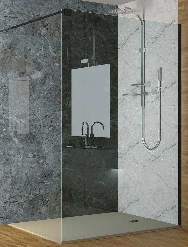 Фиксированное прозрачное стекло для душа высота 6 мм 200 см|Душевые кабины| |