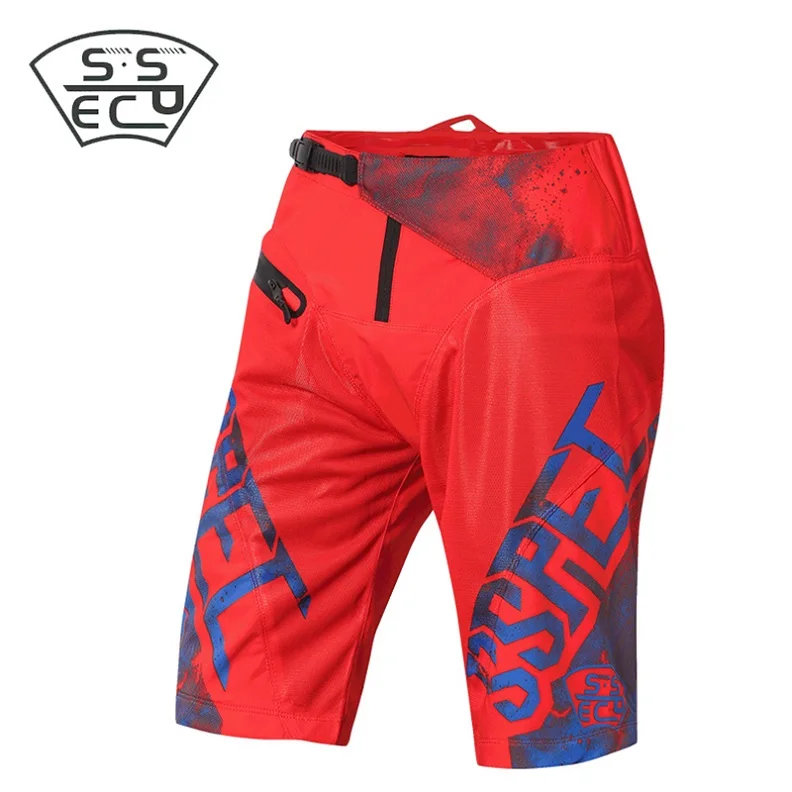 SSPEC MTB шорты DH Enduro MX для мотокросса, для езды по бездорожью, для мотогонок, короткие штаны, спортивные штаны, летние дышащие - Цвет: RED
