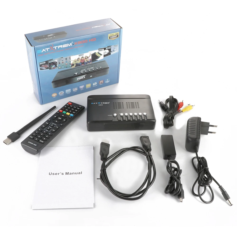 SATXTREM X800 HD DVB-S2 Satelite рецептор цифровой ТВ спутниковый ресивер декодер DVB S2 тв тюнер бесплатно 1 год Европа 8 нажатий