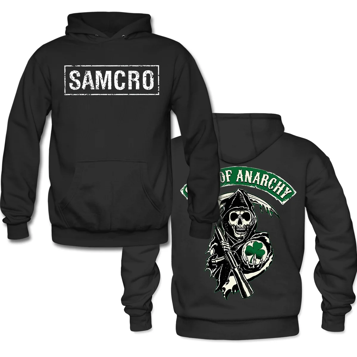 

SAMCRO Double sided Pull- Over Hoodie Sweatshirt mens hoodies streetwear hip hop sweatshirts men