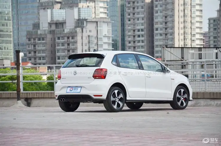 ABS черный автомобиль заднее крыло багажника выступ Спойлеры для VW Защитные чехлы для сидений, сшитые специально для Volkswagen POLO GTI 2011 2012 2013
