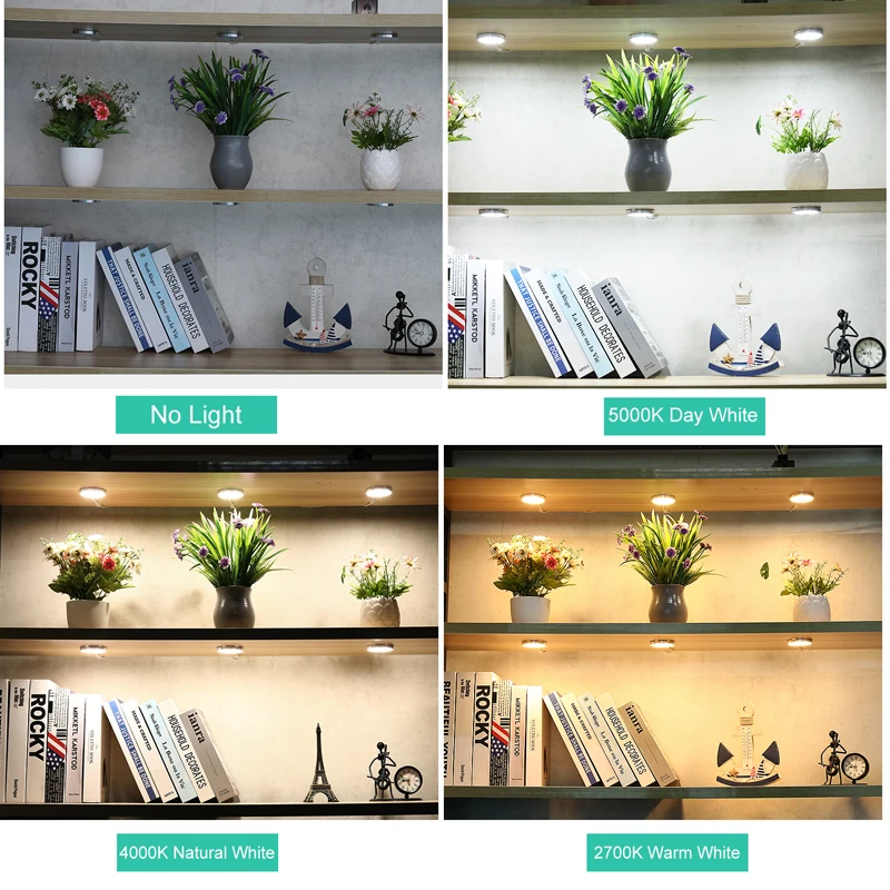 aiboo led under cabinet puck light under counter lights with wireless timer remote dimmable for kitchen shelf furniture lighting free global shipping