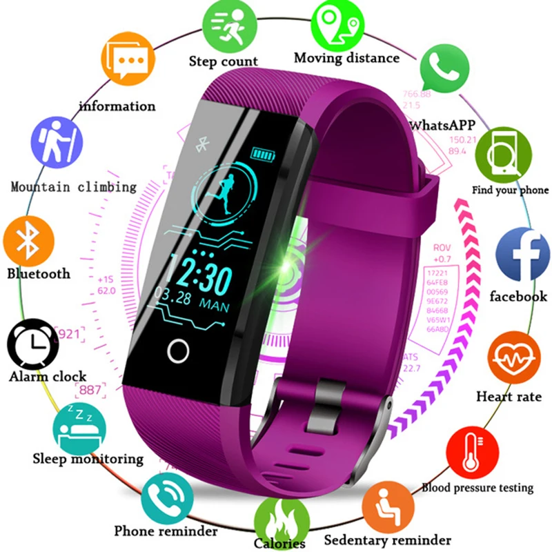 LIGE умный Браслет для здоровья кровяное давление пульсометр спортивный режим