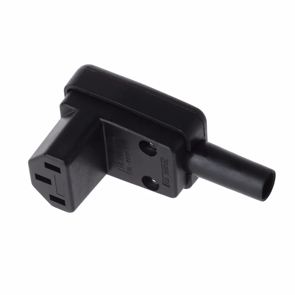 90 градусов Угловой IEC 320 C13 гнездовой разъем AC 10A 250V Мощность шнур питания кабель