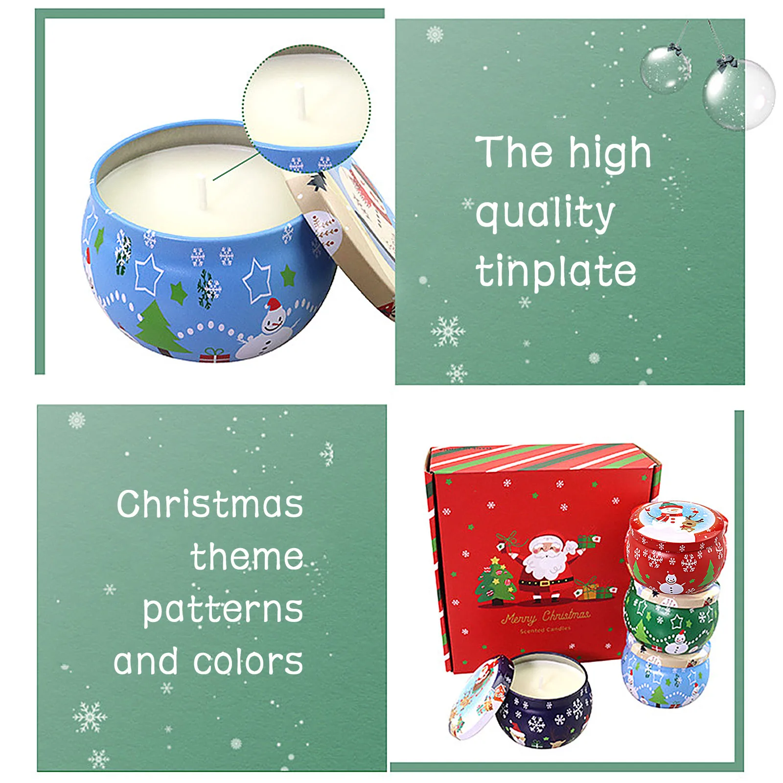 Подарочный набор рождественских свечей Ароматерапия Ароматические Свечи