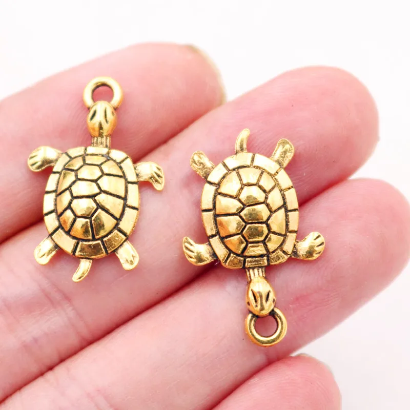 20 шт. подвеска в виде черепахи 26 х17 мм