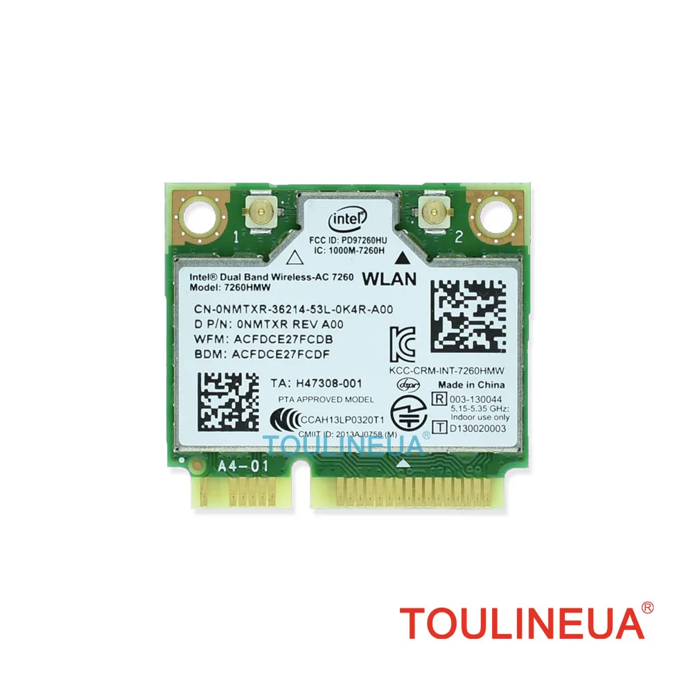 Intel 7260 Intel7260 7260AC 7260HMW 2, 4 & 5G 867M Bluetooth 4, 0 Mini PCIe Wi-Fi