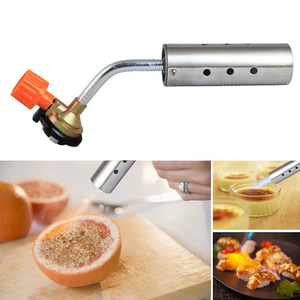 

Portable Mini Butane Burning Welding Gas Torch Adjustable Flamethrower Camping BBQ Baking Head Soldering Heat Gun Welding