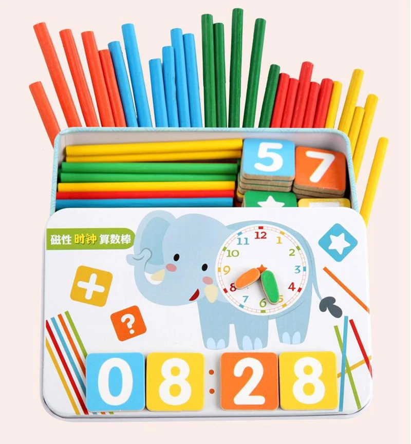 

Kids Baby Math Toys Montessori Arithmetic Counting Stick Magnetic Mathematics Count Toys Children Puzzle Educational Toys Gift