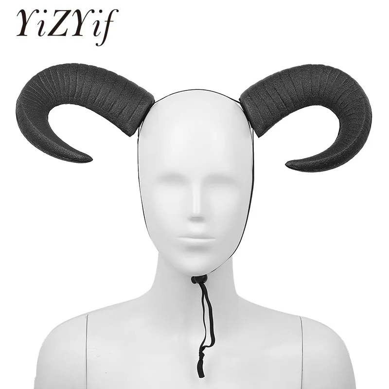 Декоративная повязка на голову в стиле стимпанк из овечьей шерсти готический