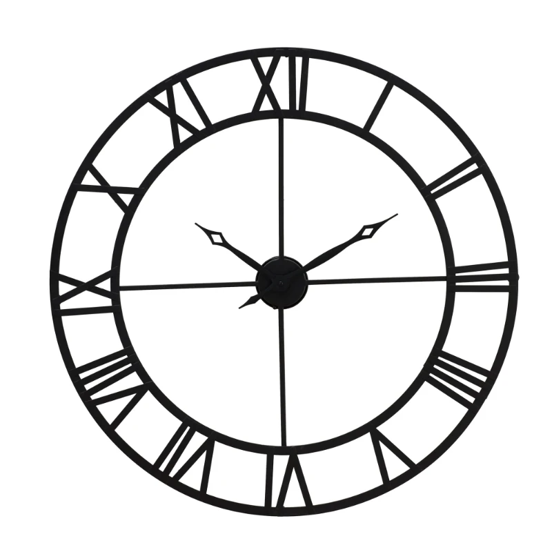 

Black 29.92" Metal Wall Clock