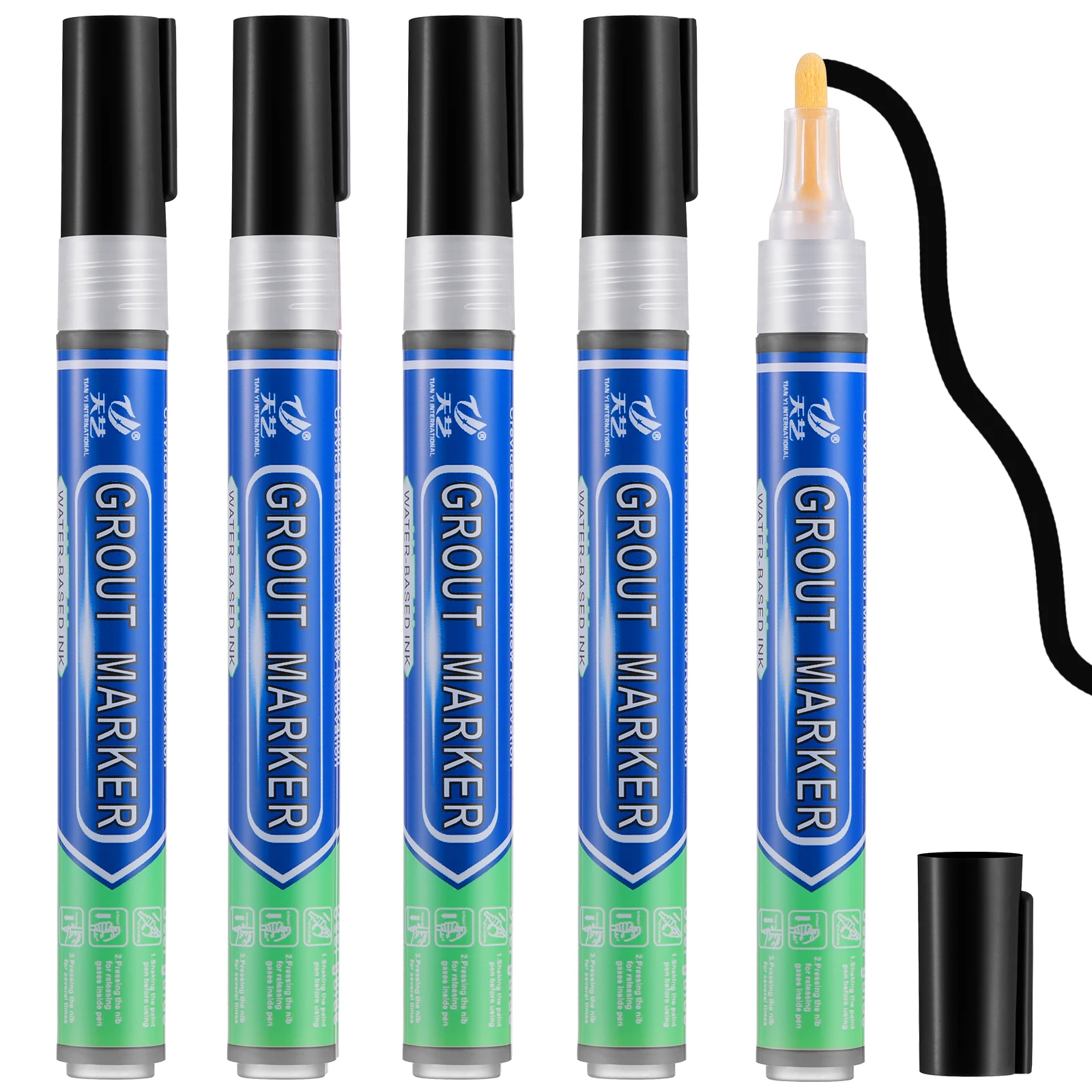 

5Pcs Filler Tile Pens Grout Marker Professional Strong Decontamination Pen