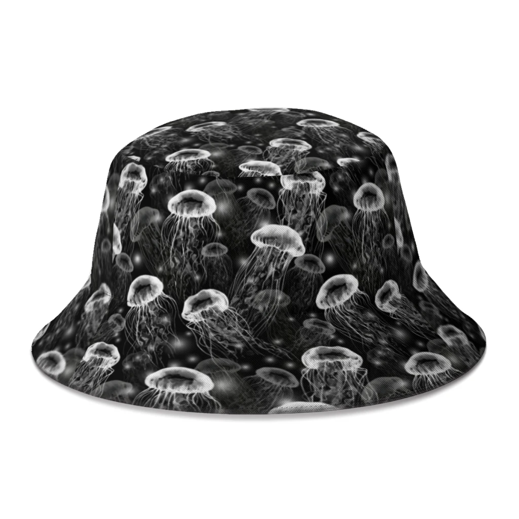 Magical Watercolor Jellyfish Women Men Fishing Fisherman Hats  Autumn Outdoor Sun Hat For Bob