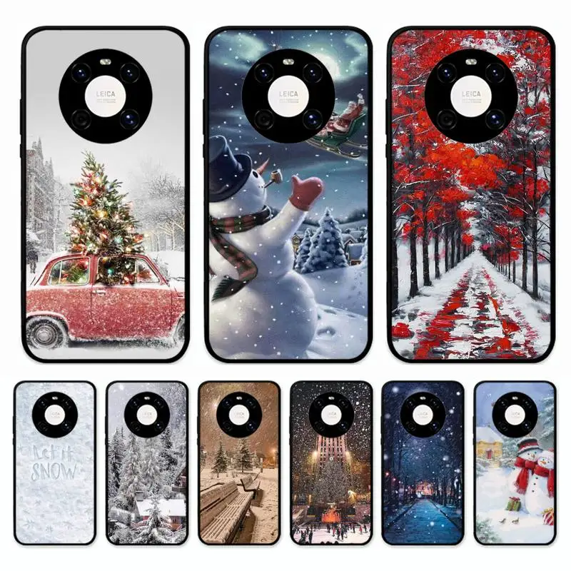 

Winter New York Central Phone Case for Huawei Mate 20 10 9 40 30 lite pro X Nova 2 3i 7se