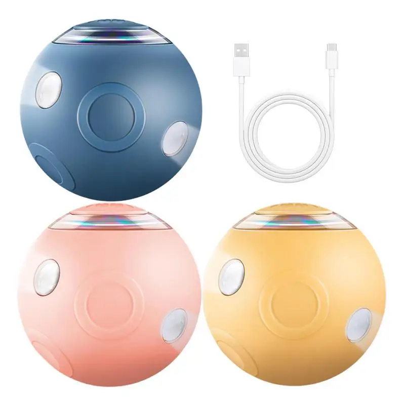 

Interactive Dog Ball Toys Smart Rotating Ball with Flash Lights Reusable Automatic Rolling Ball for Indoor Pets Cats pet supply