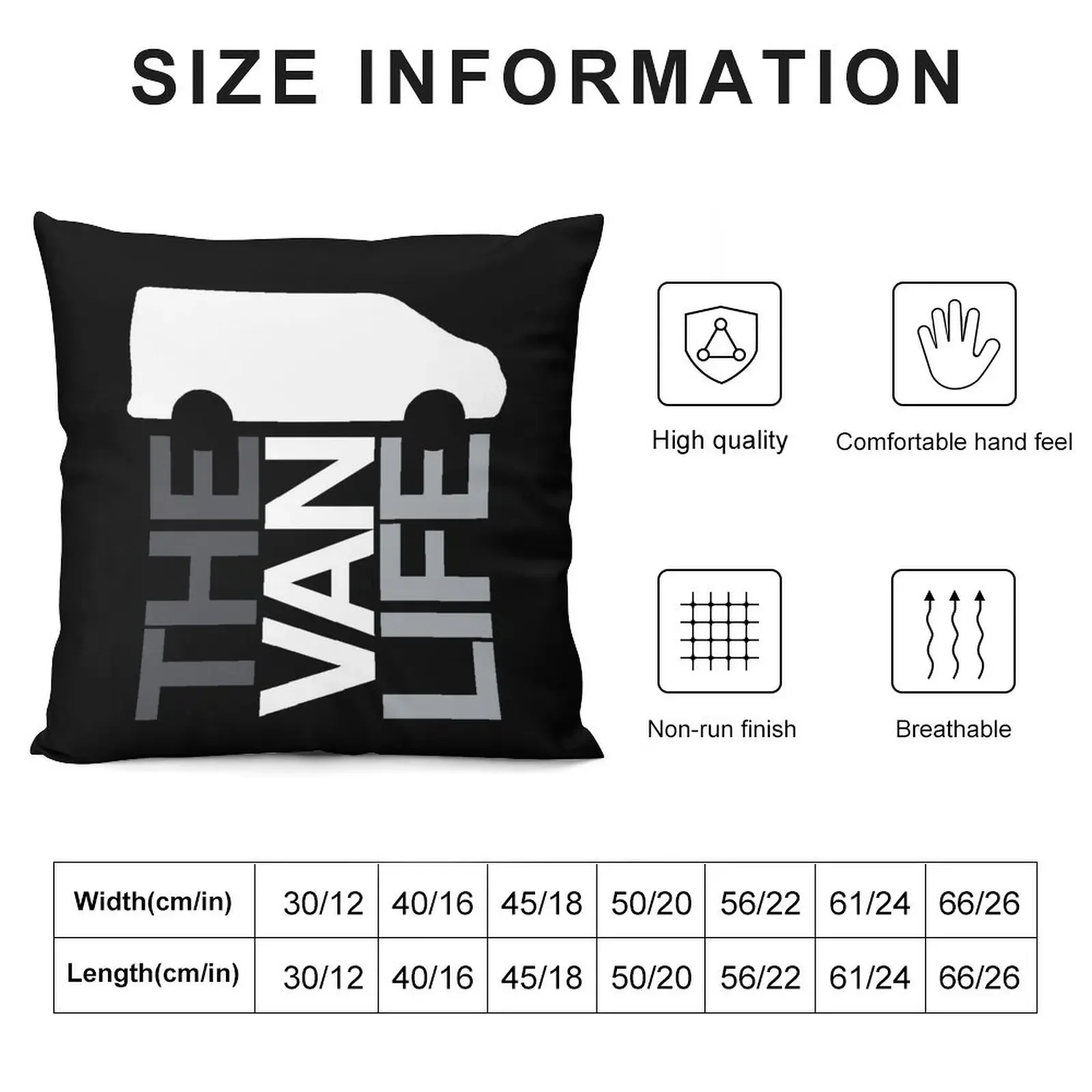 Логотип Van Life: серая декоративная подушка наволочка роскошные аксессуары для