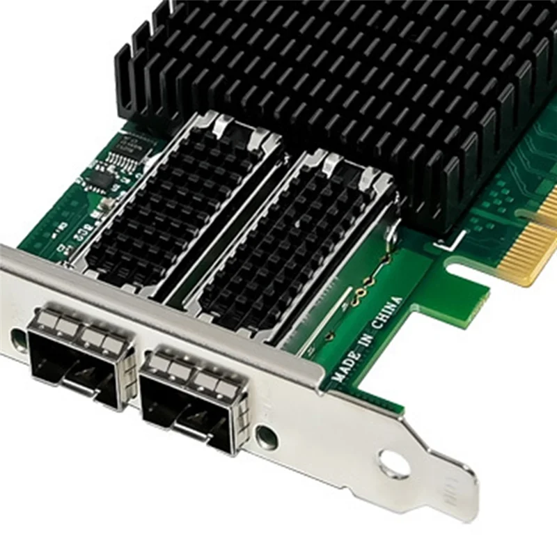 Pcie X8 X-4 Двухпортовая оптоволоконная сетевая карта 25G Sfp28 10G