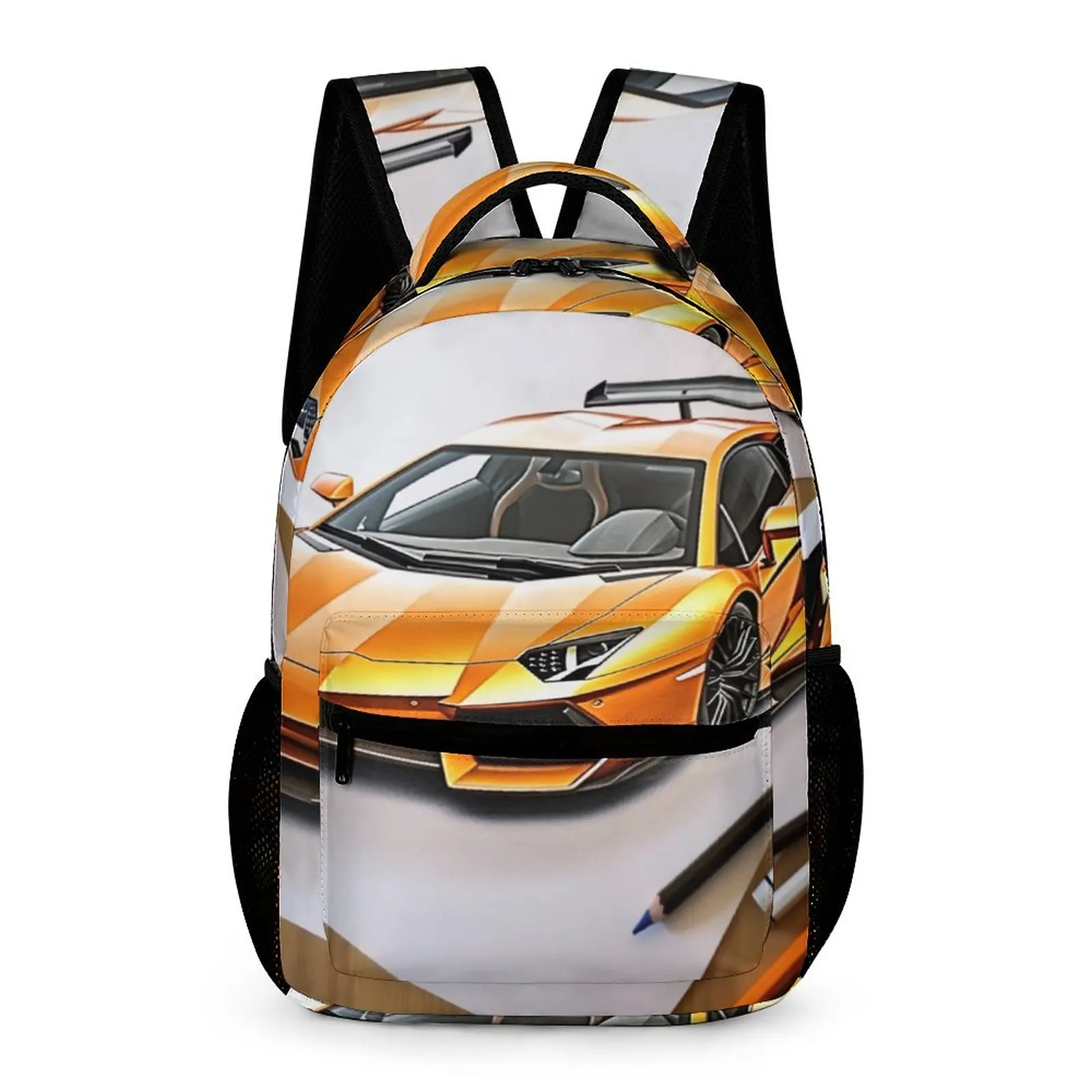 

Luxury Sports Car Backpack Colored Cartoon Pencil Art Female Polyester Sport Backpacks Durable Elegant School Bags Rucksack