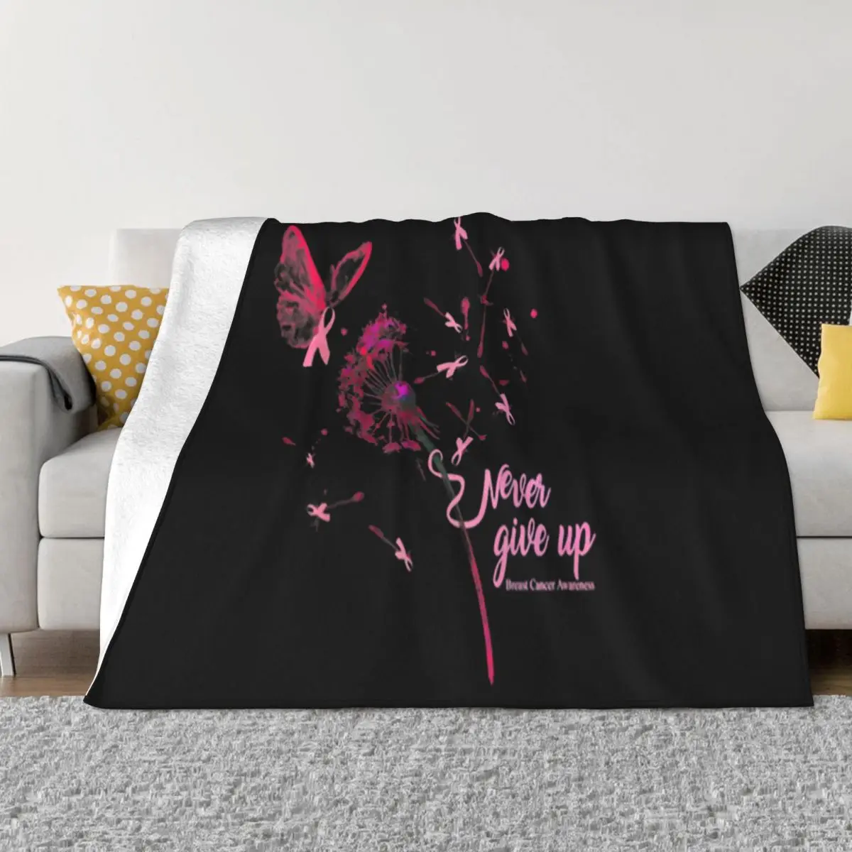 Одуванчик никогда не давайся забавное одеяло с информацией о раке молочной