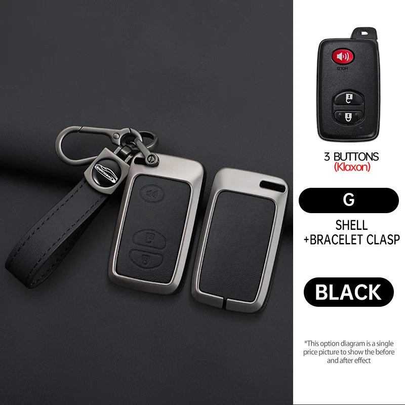 

Кожаный чехол для автомобильного ключа из цинкового сплава для Toyota Prius 30 Alpha Aqua Land Cruiser Auris для Lexus LC 200 2012-2014, запчасти