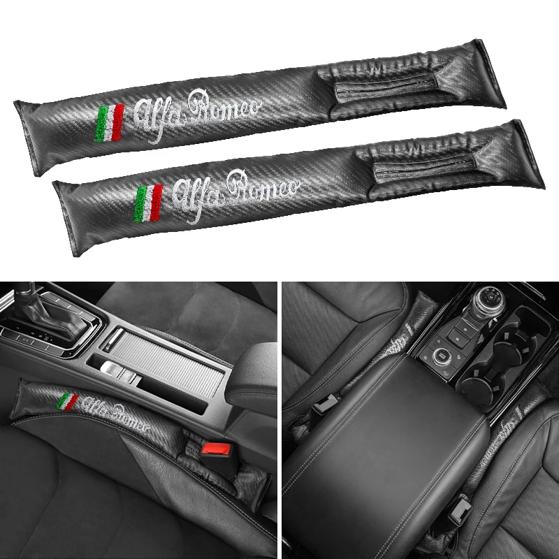 

1/2PCS Car Seat Gap Plug Leak proof Strip Gap Filler Pad For Alfa Romeo 146 147 166 159 GT Giulia Giulietta 8C GTV Auto Styling