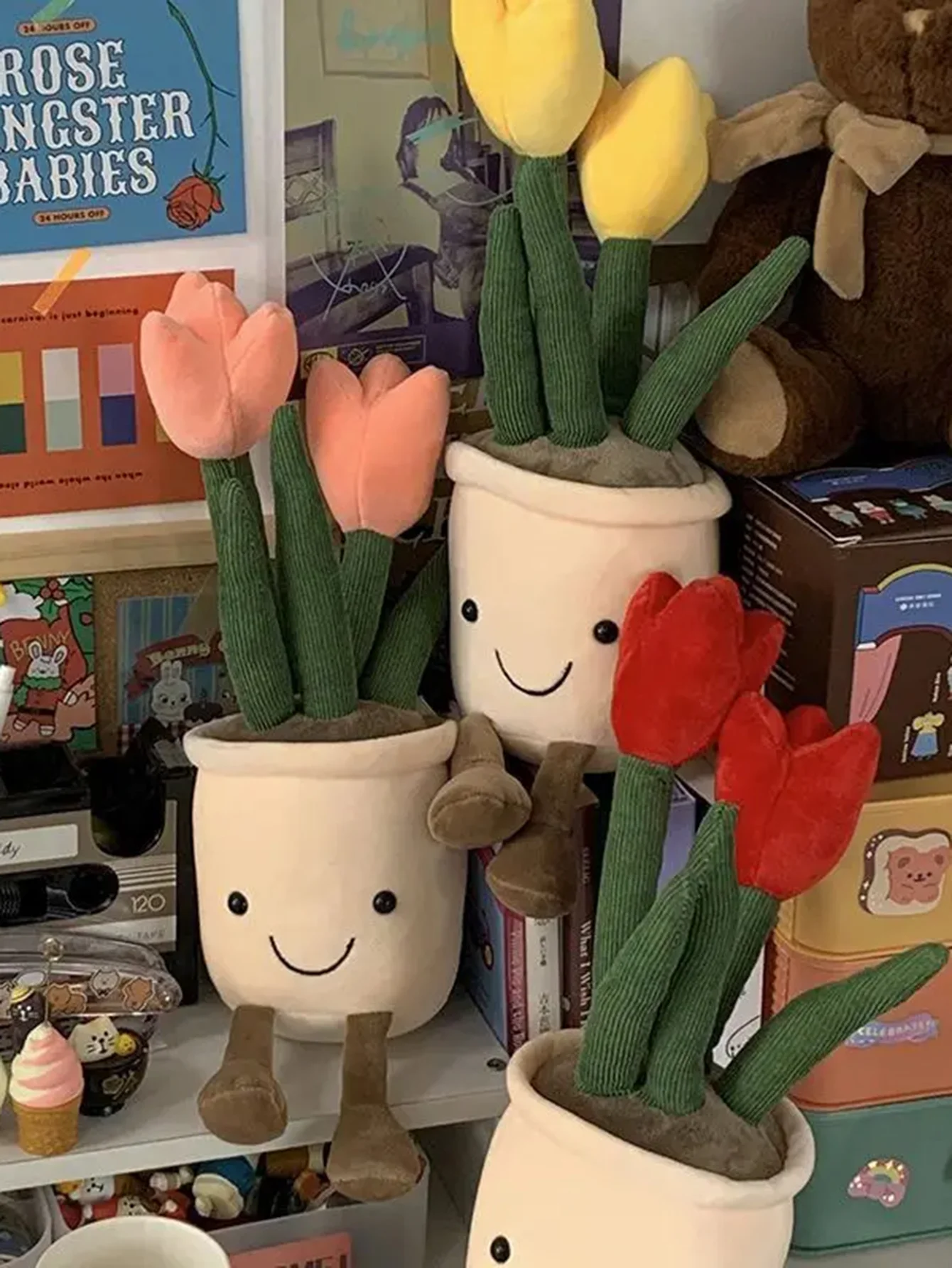 35 См Тканевый Тюльпан Сочные Искусственные Растения Мягкая Игрушка Цветок В