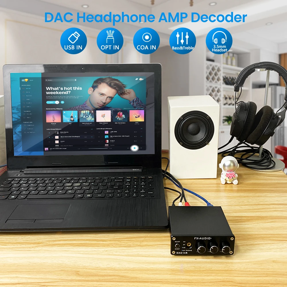 FX-AUDIO DAC-X4 Усилитель для наушников 24BIT 192KHz HIFI MAX97220 USB Цифровой оптический коаксиальный PC-USB DAC Декодер Аудио.