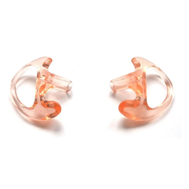 RISENKE Listen Only Acoustic Tube Earpiece 3.5mm Police Radio Headset with One Pair Medium Earmolds for Speaker Mic