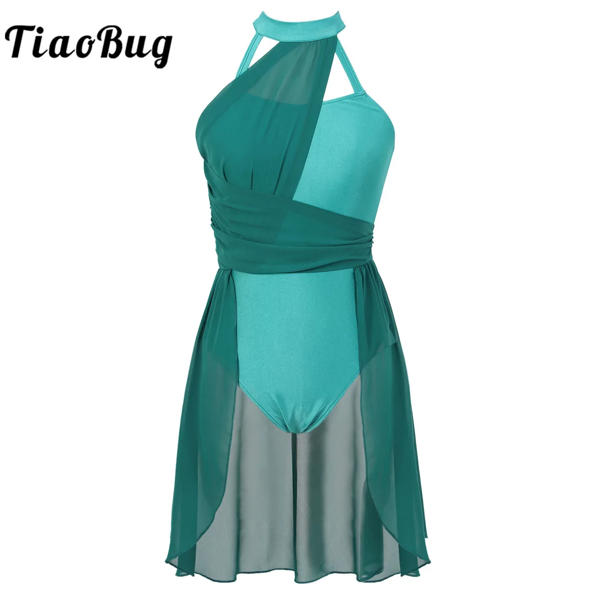 

Women Sleeveless Ballet Dance Dress Adult Contemporary Lyrical Dance Costumes Gymnastics Leotards Stage Ballroom Dancewear