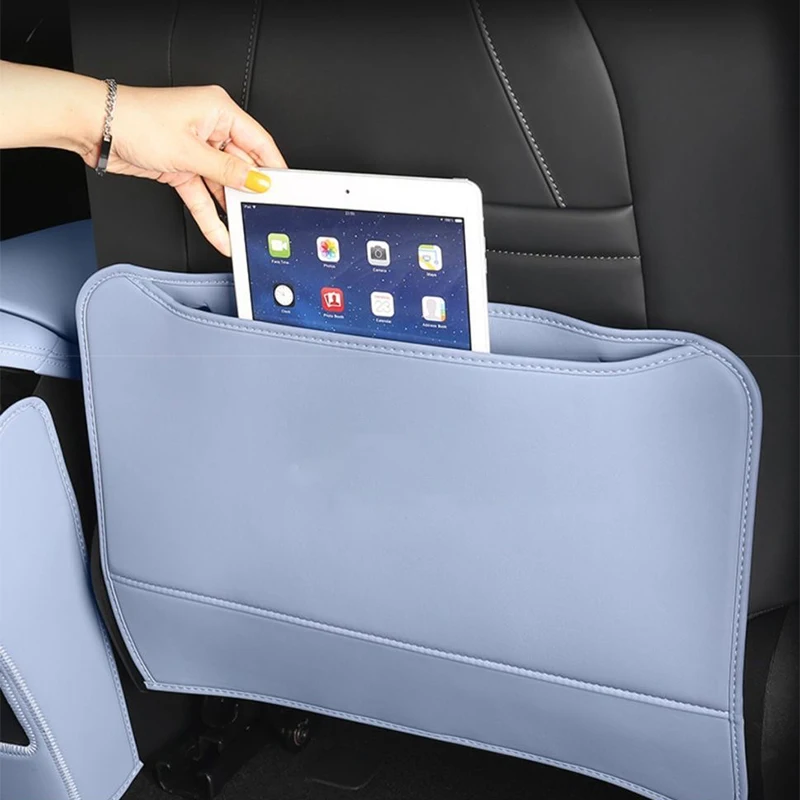 Фото Для BYD Seal DMI EV автомобильный коврик из искусственной кожи, противоударный коврик, автомобильные противоударные защитные коврики, аксессуары для защиты спинки сиденья №2