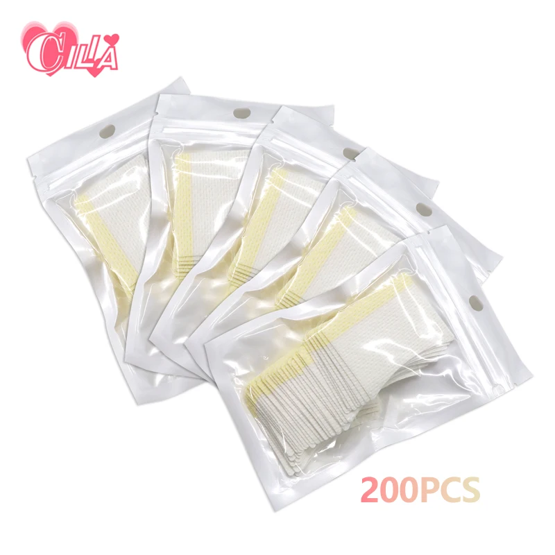 200Pcs Cotton Disposable Eyelash Extension Patch Sticker For Removing Eyelashes Eye Pads Patches Makeup Tool Accessories 5bag