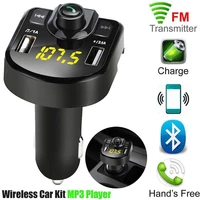 led fm transmitter phone handsfree bluetooth car kit dual usb car charger 3 1a 1a usb fm transmitter phone mp3 music player