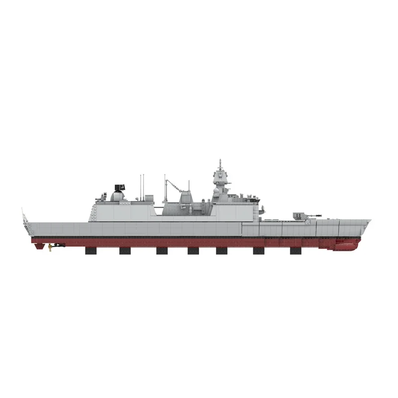 Военный MOC HNLMS De Zeven Provinciën фрегат строительный блок комплект линкора темно-синий
