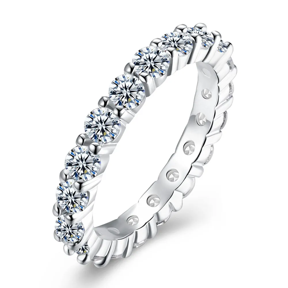 

Fashion Trend Ring Zircon Silver Plated Ring