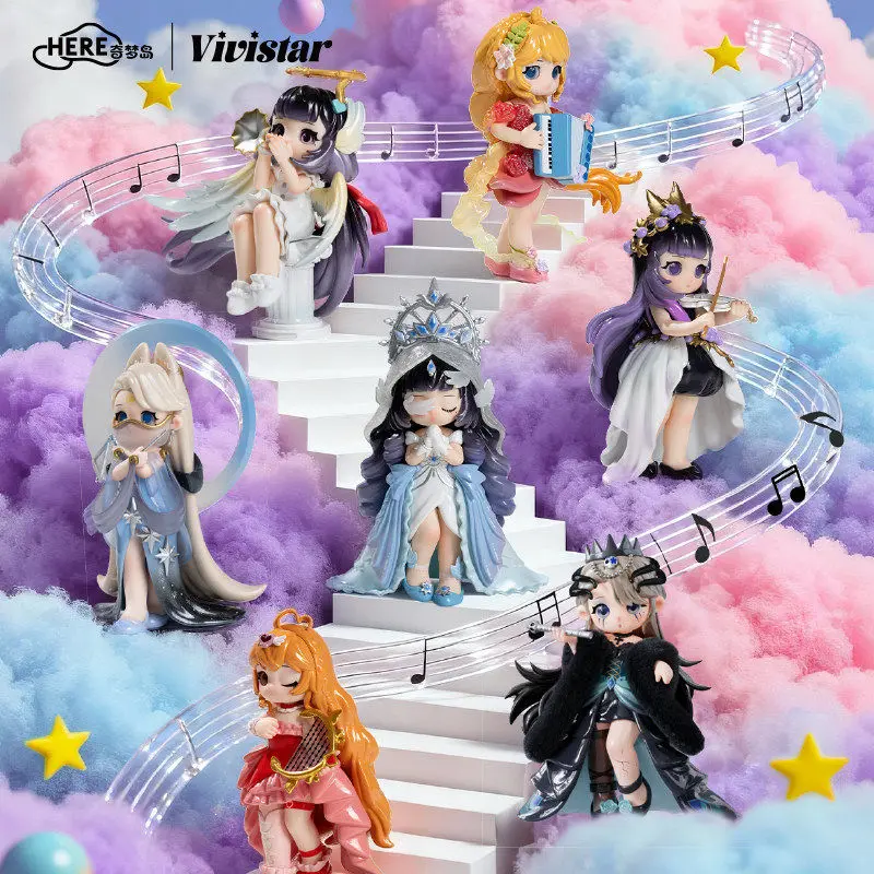 Фото Коллекционная фигурка Vivistar Here Blind Box Dream Orchestra Prelude, модная игрушка, украшение для рабочего стола, домашний декор, подарок для женщин №4
