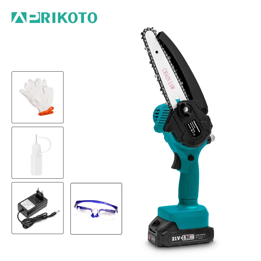 Мини-электрическая бензопила 6-дюймовая APRTIIKOTO для дома DIY древесина пила