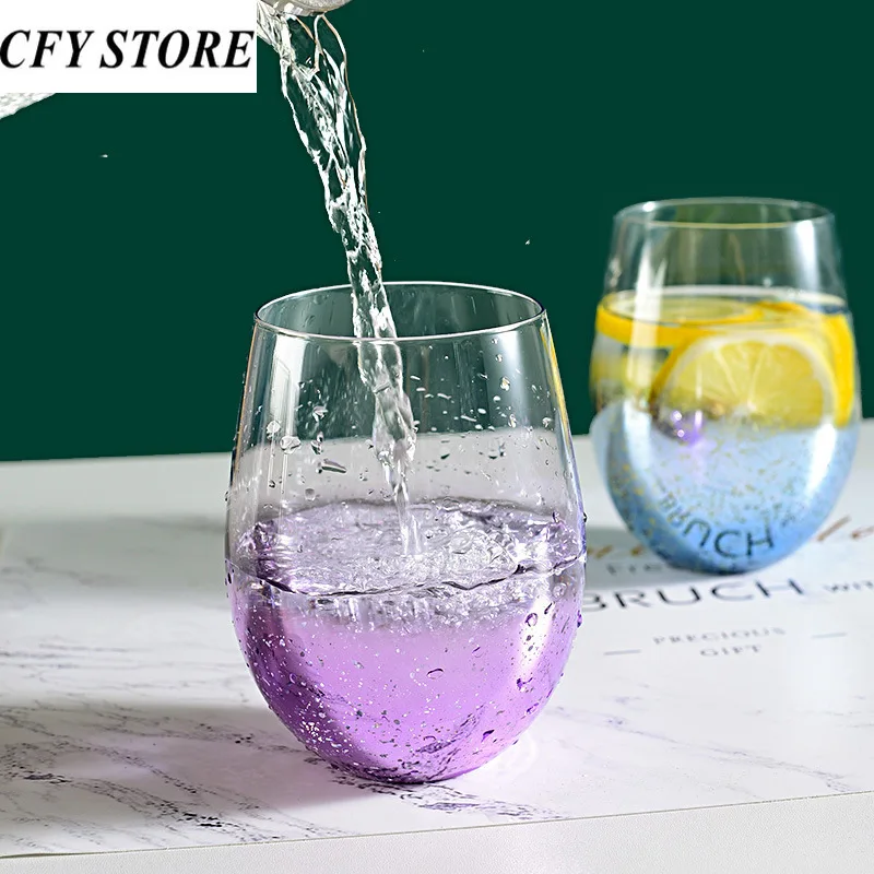 

500ml Glass Family Beer Mug with Spoon Family Stay Wine Mug Coffee Tea Cup Kitchen Family Juice Whisky Cup Drinking Container