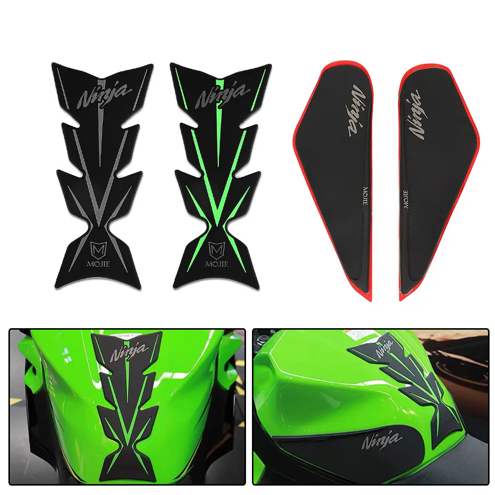 

New Motorcycle Tank Pad Protector Sticker Decal Gas Fuel Knee Grip Traction Side For Kawasaki NINJA400 ninja 400 z400 2018-2022