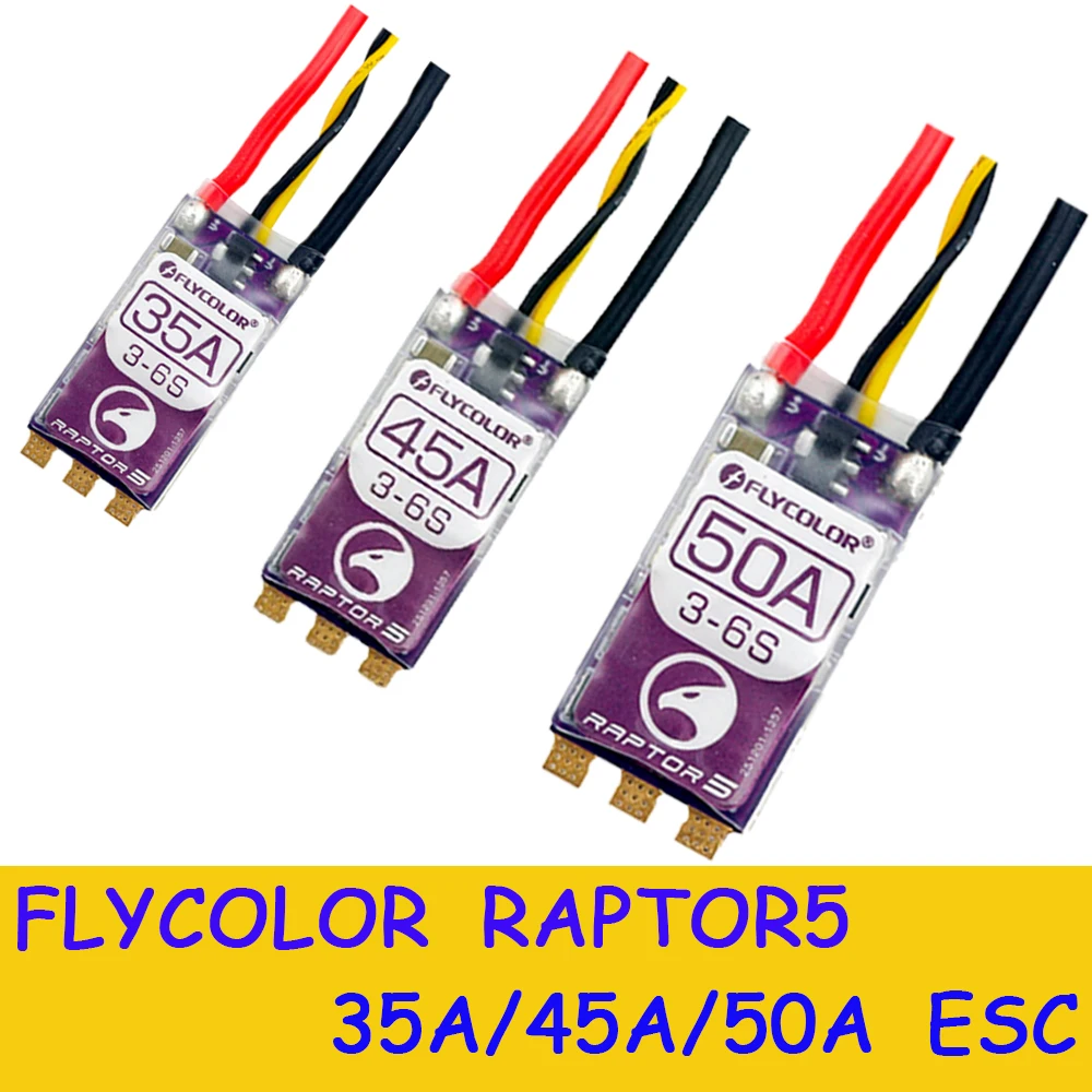 FLYCOLOR RAPTOR5 BLJELI-32  35A 45A 50A brushless ESC 3-6s Speed Controller Dshot Proshot For Rc Fpv Racing Drone